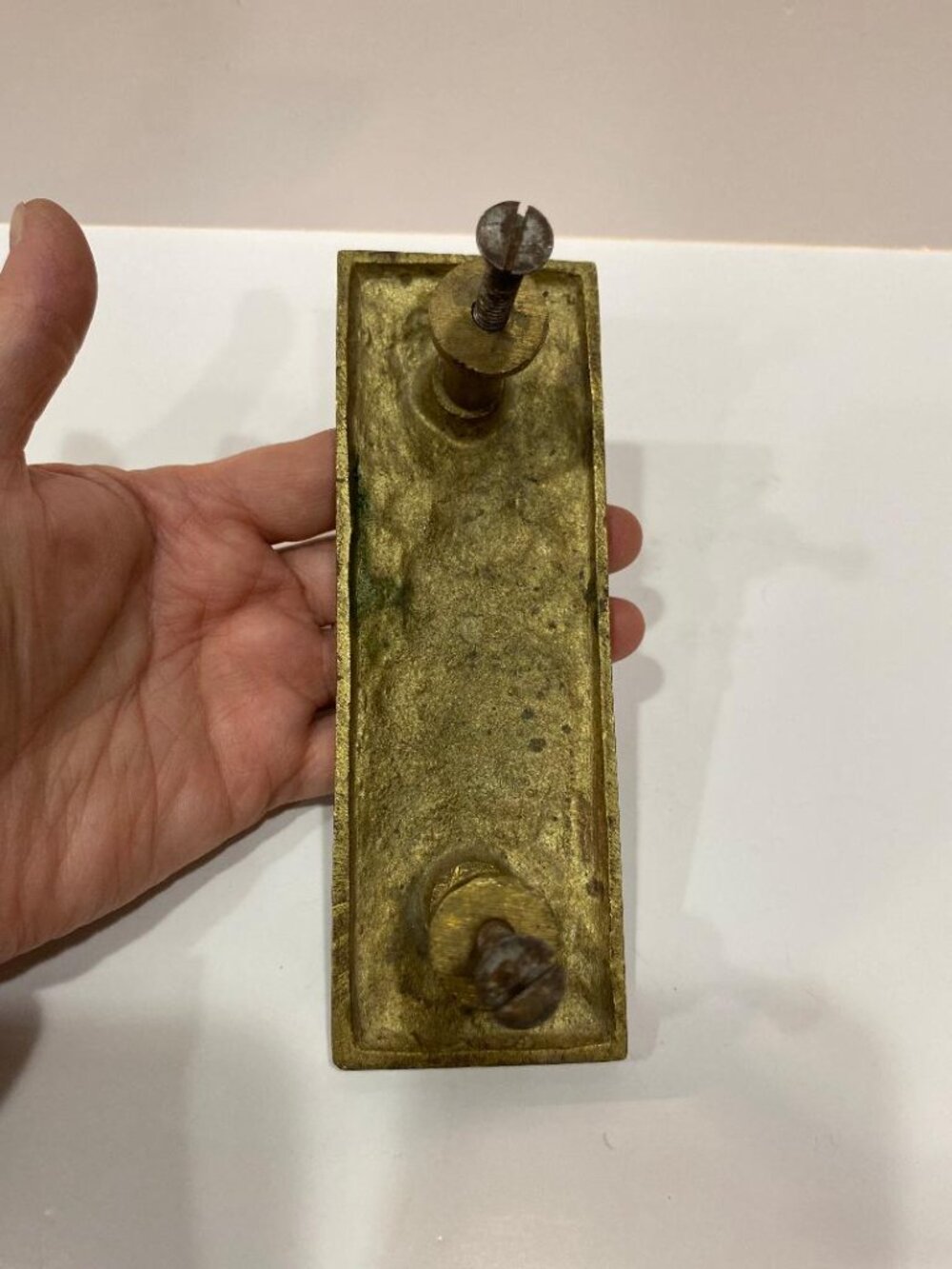 Tibetan Nepalese Buddha Brass Metal Door Pull Vintage - Picture 4 of 5